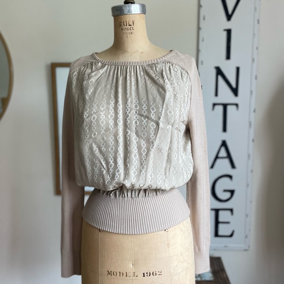 Tina Turk Chain Detail Crewneck Sweater Size Medium - Picture 6 of 6